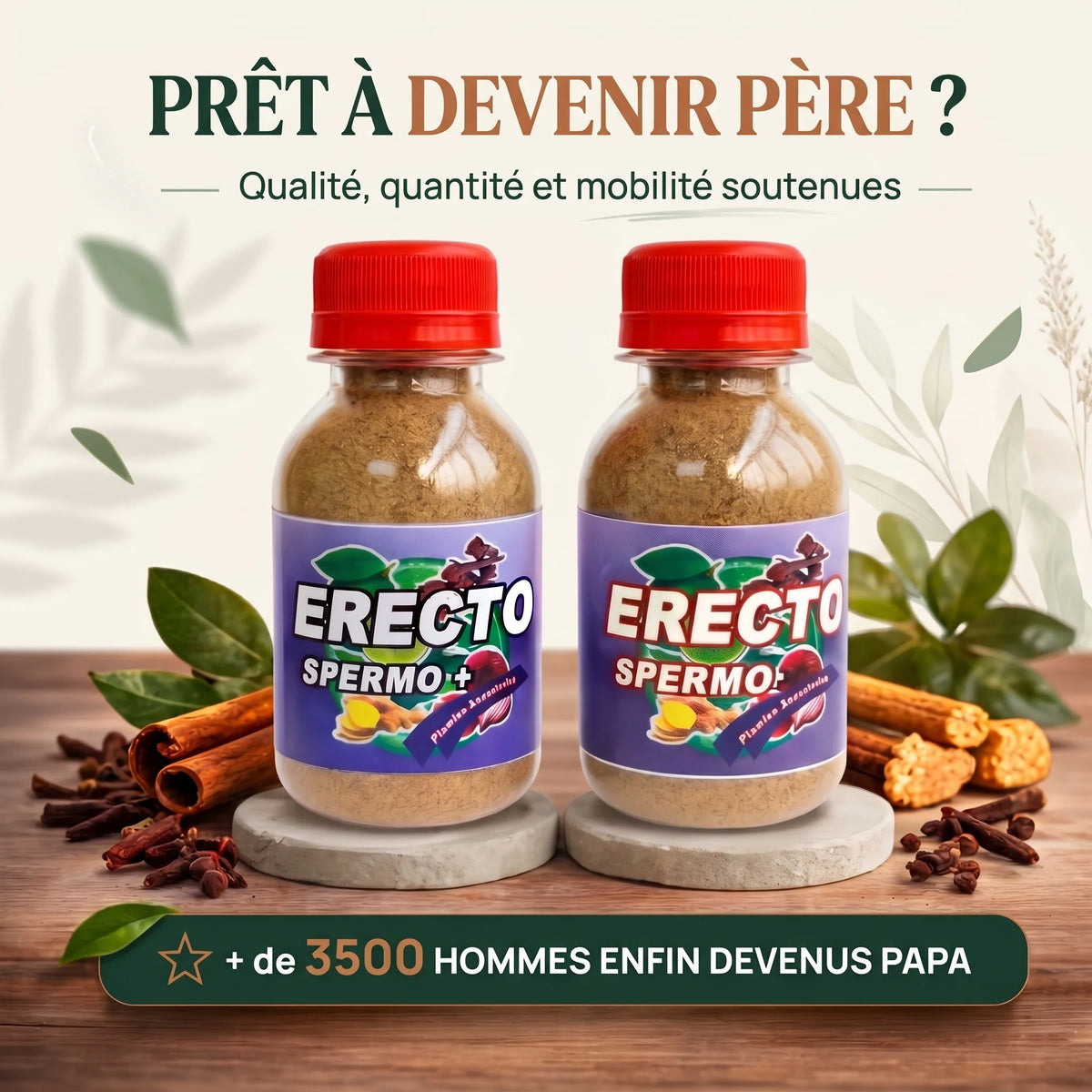 ERECTO SPERMO – Renforcez votre fertilité masculine naturellement.