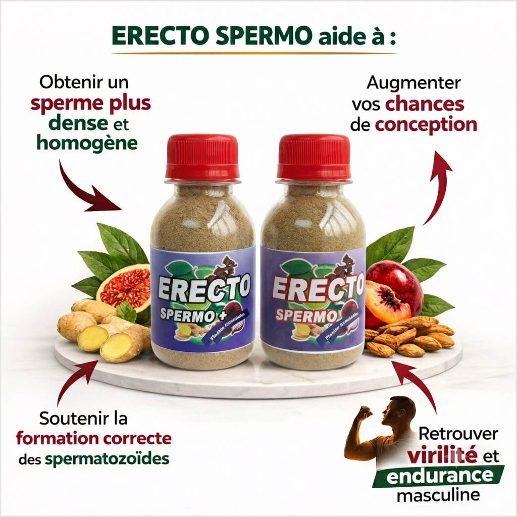 ERECTO SPERMO – Renforcez votre fertilité masculine naturellement.